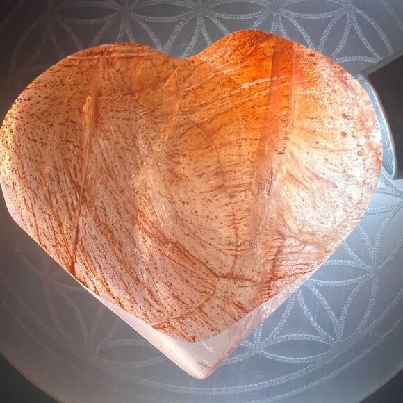 Fire Quartz‎ Crystal Heart (#2) - Picture 4 of 14